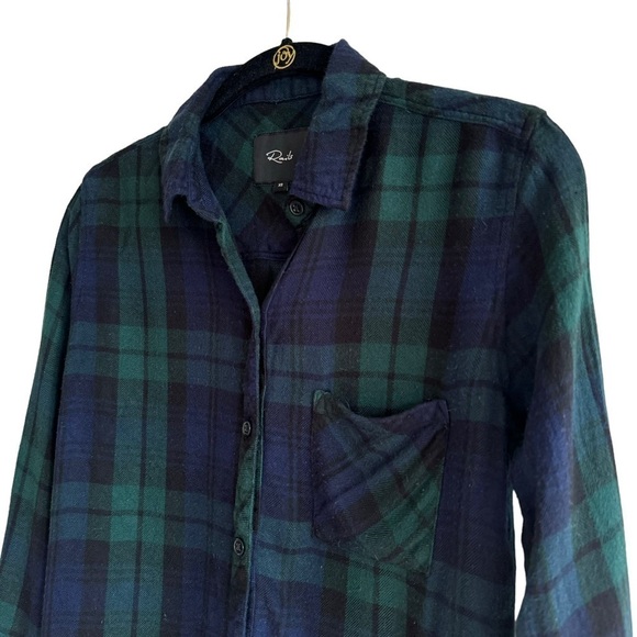 Rails Hunter Button Down Top in Midnight Forest, Size XS - Picture 3 of 7